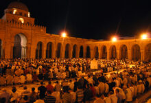 Priere de Tarawih dans la Grande Mosquee de Kairouan. Ramadan 2012