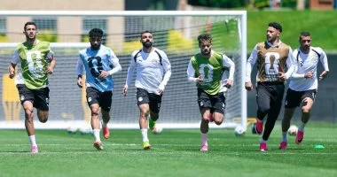 منتخب مصر يكثف تدريباته في ملعب جونزاجا تحضيراً لمواجهة بلجيكا 3 202606130310591059 427