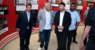 وفد الوفاق الليبي يتفقد نادي الزمالك ويبحث فرص التعاون المشترك بين الناديين 1 202606150647314731 341