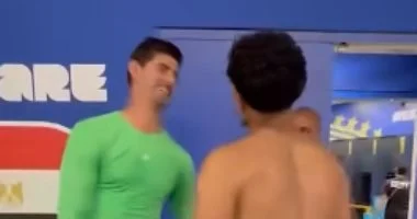 كورتوا يطالب بتبديل القميص مع مرموش عقب مواجهة مصر وبلجيكا في كأس العالم 1 202606160121222122 394