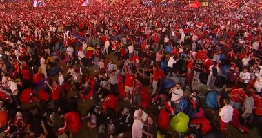 احتفالات هيص وبهجة في Fan Zone بالعاصمة الجديدة عقب تألق الفراعنة في كأس العالم فيديو 1 20260616030314314 77
