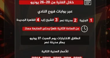 الأهلي يعلن انطلاق اختبارات الناشئين استعدادا لموسم جديد مليء بالتحديات 1 20260616080517517 400