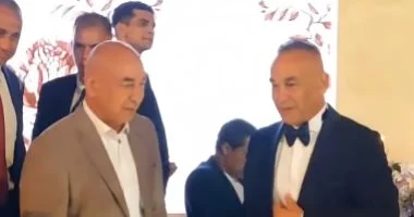 محمود طاهر ووليد صلاح الدين وباسم سمرة يشاركون في حفل زفاف ابنة إبراهيم حسن 1 2026071710030333 300
